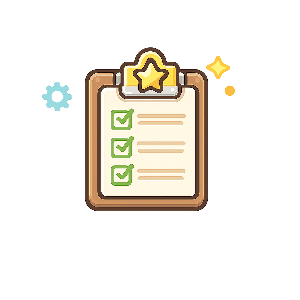 Illustration of a checklist clipboard